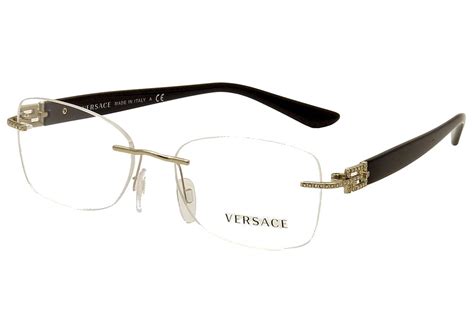 versace clear lens glasses|versace rimless eyeglass frames.